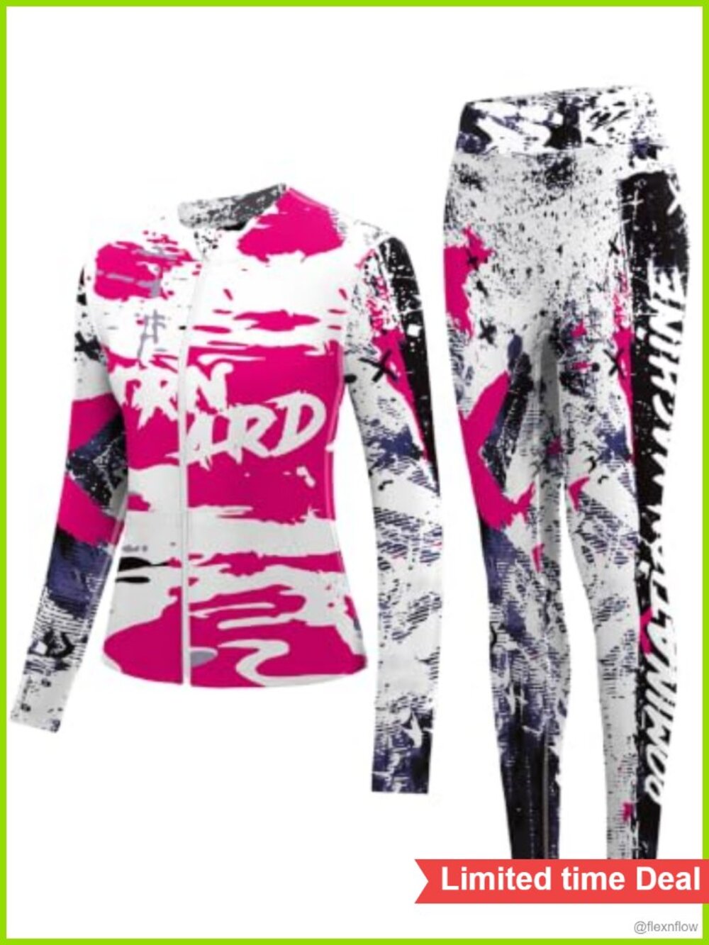 Women's 2 Piece Workout Set Zip Jacket High Waist Leggings